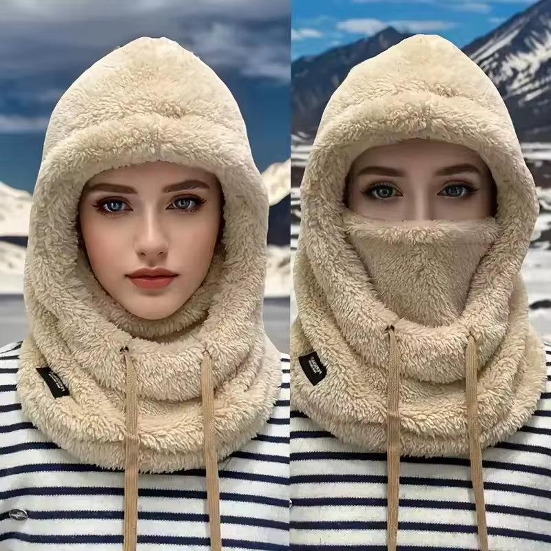 Winter Hood with Face Cover — Choose Your Color