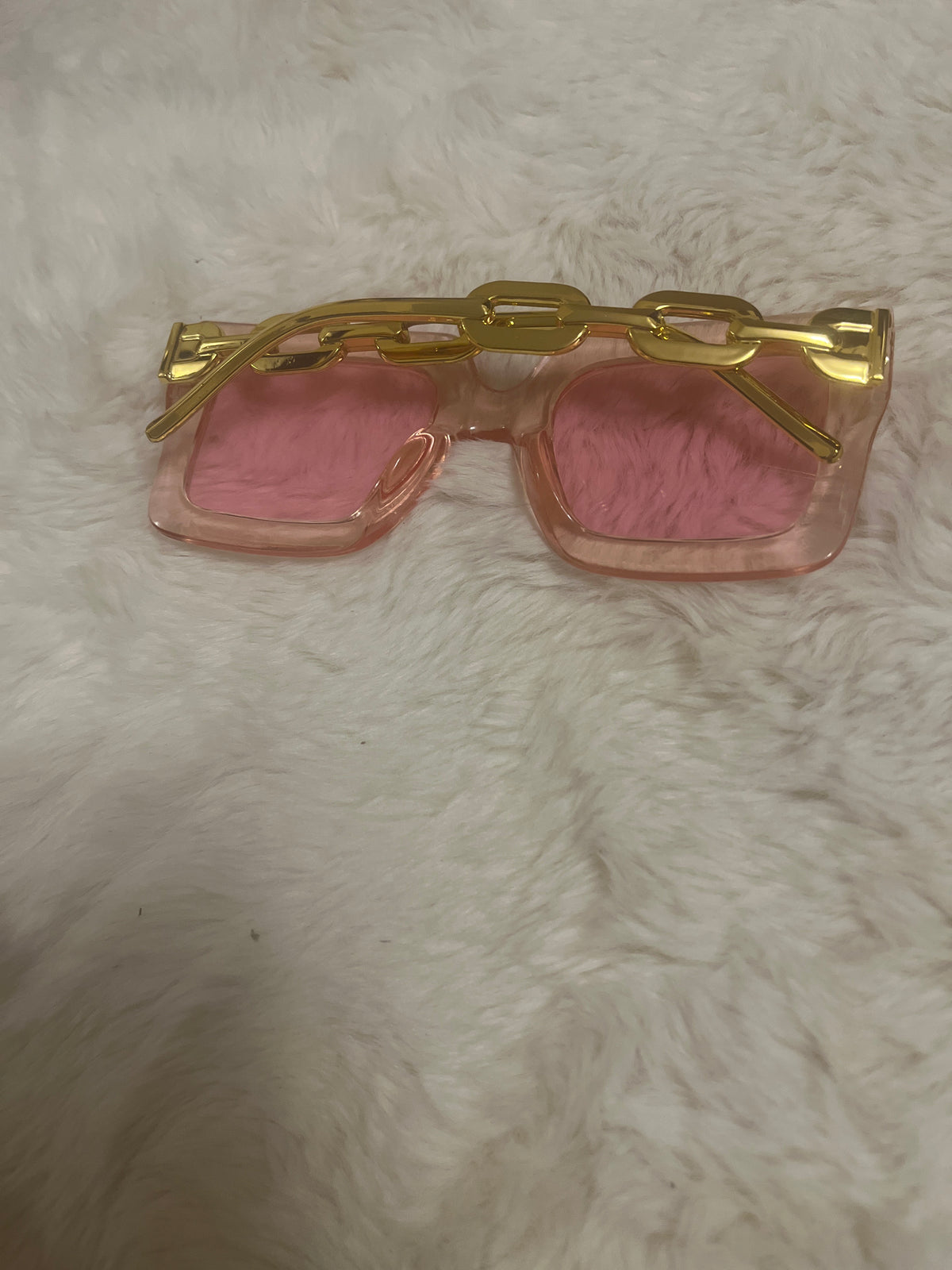 Pink oversized square fashion sunglasses