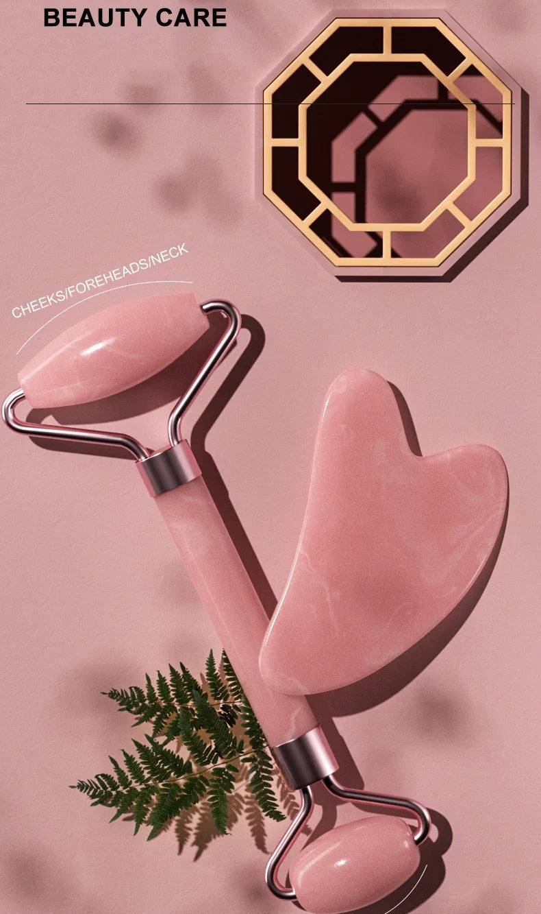 Premium Facial Roller & Gua Sha Beauty Set – Lift, Sculpt & Glow