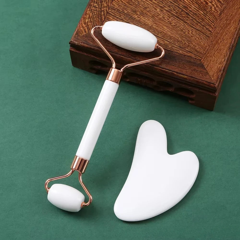 Premium Facial Roller & Gua Sha Beauty Set – Lift, Sculpt & Glow