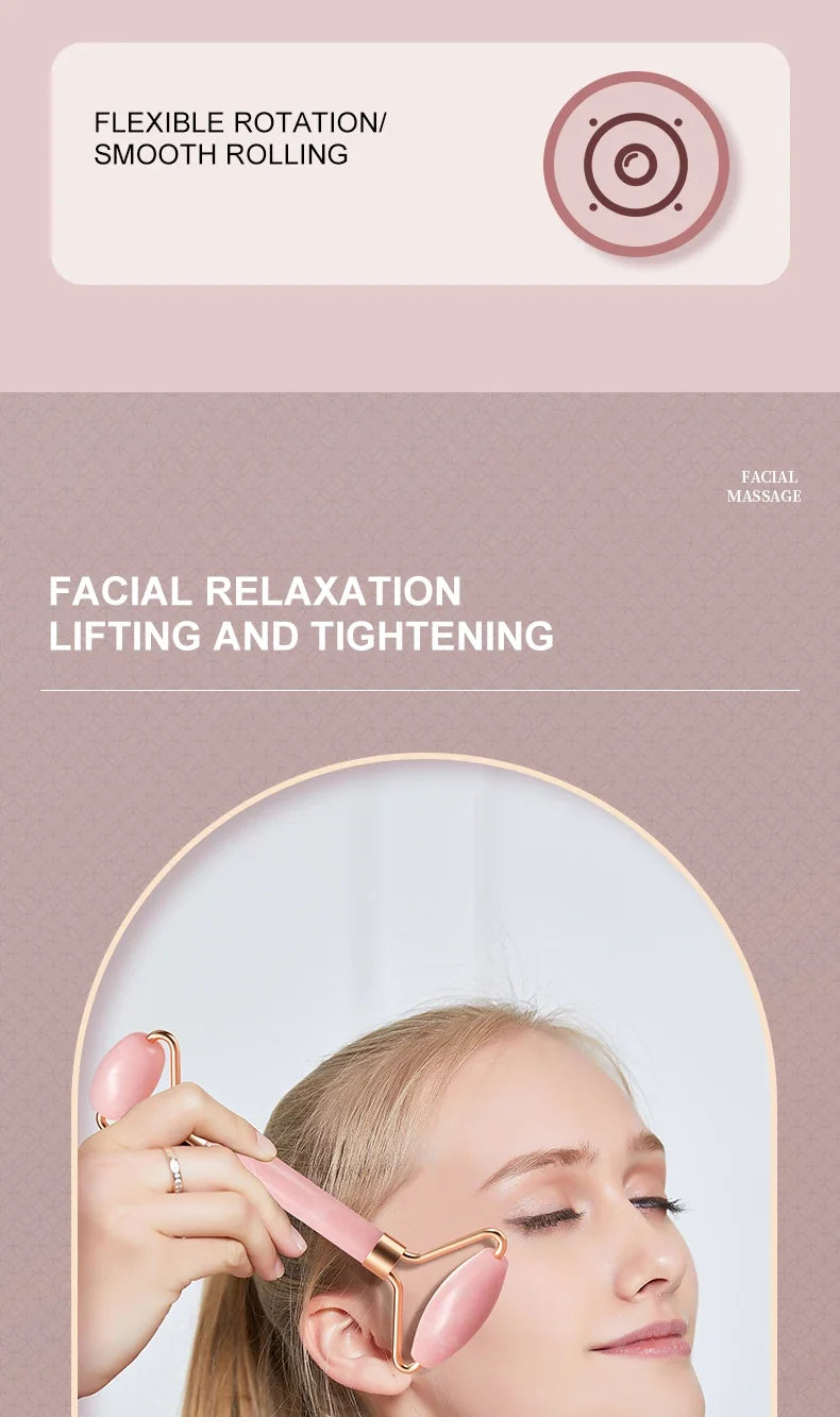 Premium Facial Roller & Gua Sha Beauty Set – Lift, Sculpt & Glow