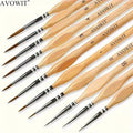 Detail Paint Brush Set | 11-Piece Micro Brushes with Triangle Handles | Acrylic, Oil, Model & Miniature Painting