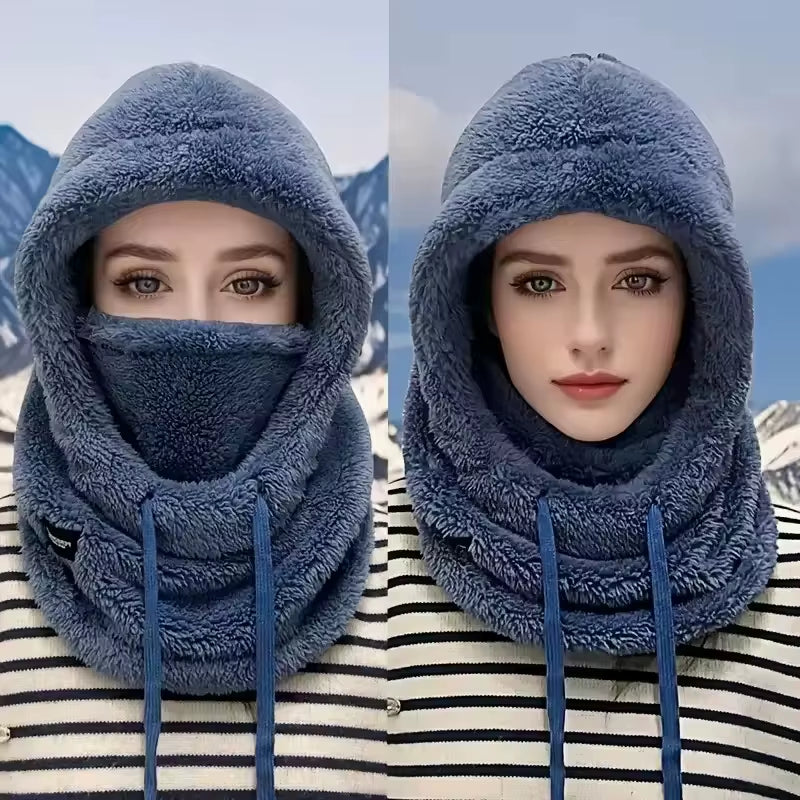 Winter Hood with Face Cover — Choose Your Color