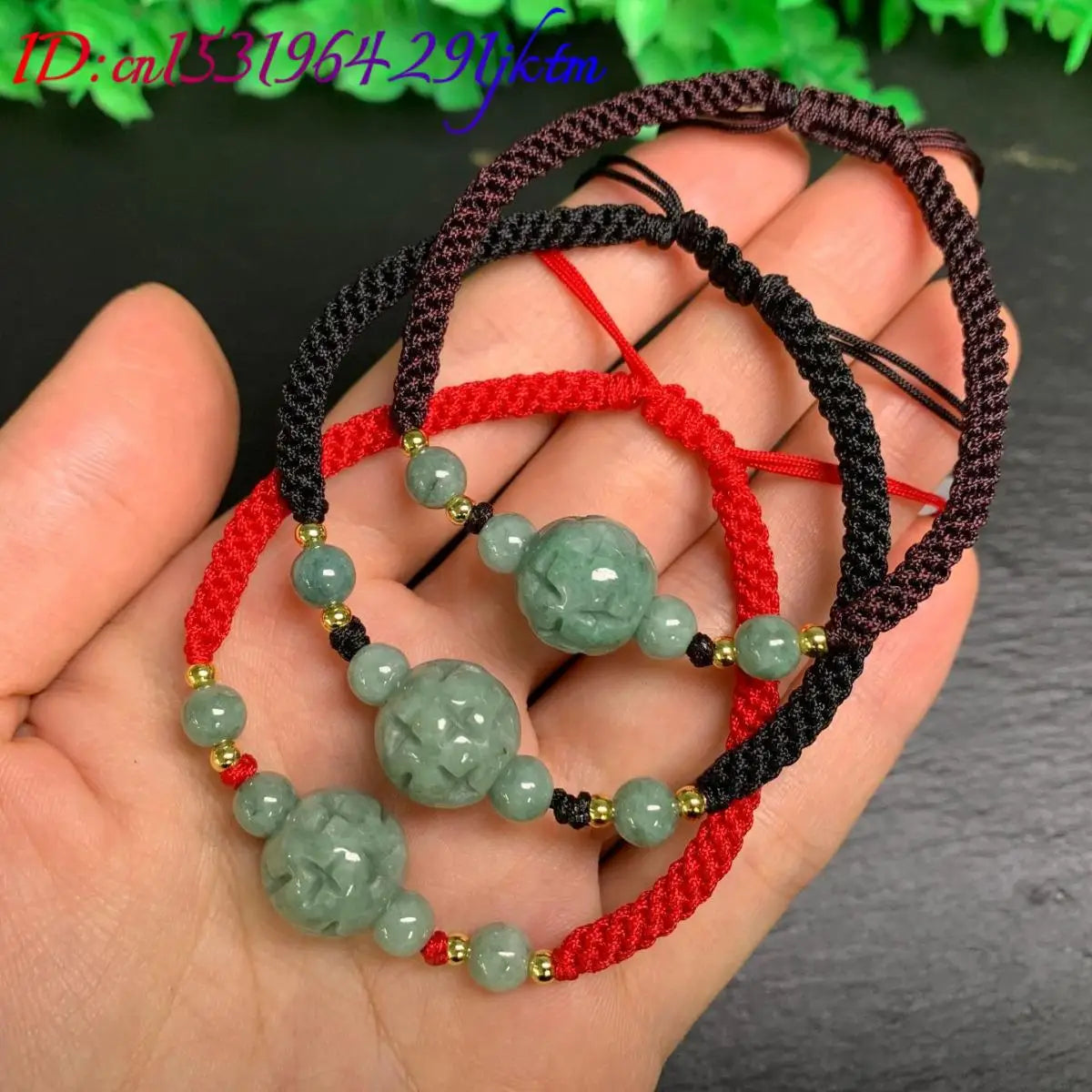 A Myanmar Jadeite Carve Bead Bracelet Natural Burmese Jade Real Jewelry Stone Charm Amulet Bangle Gifts for Women Talismans