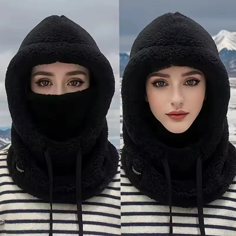 Winter Hood with Face Cover — Choose Your Color